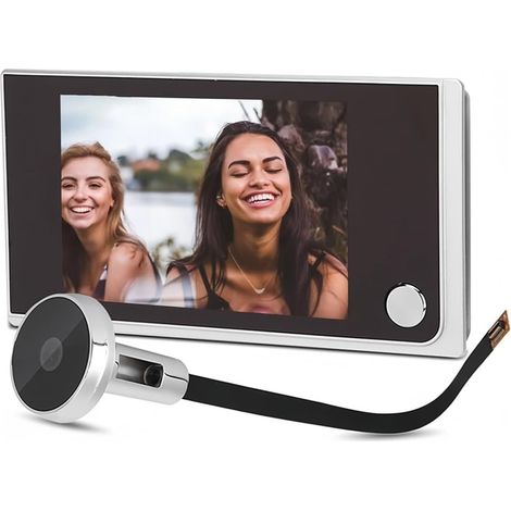 Caméra de porte de 3,5 pouces - Caméra de porte - Peephole électronique - Angle de vision de 120 ° - Avec capteur HD pour la sécurité à domicile (1/5)