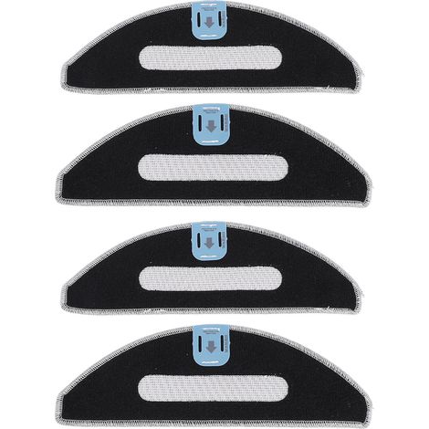 Lot de 4 Patins Microfibres Lavables pour Aspirateur-Balai Robot i5 et j5 - Accessoire Compatible (1/5)