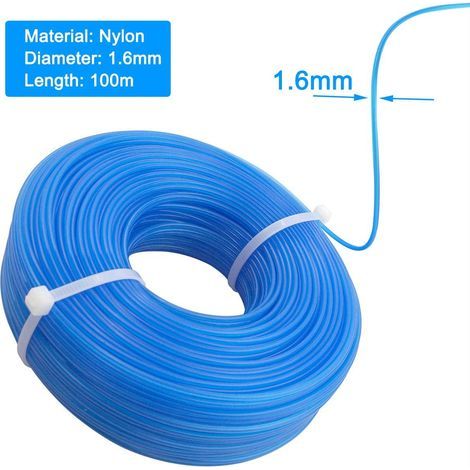 Filo per decespugliatore da 100 m – Nylon da 1,6 mm di diametro per tagliasiepi (1/5)