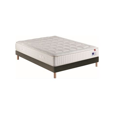 Ensemble matelas et sommier Epeda BEAU DORMIR GRIS 180 2x90 cm