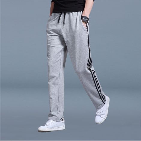 Herren-Jogginghose, ideal für die Freizeit, lockere Passform, Übergröße, gerades Bein, grau (1/5)