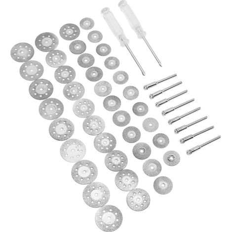 Ensemble de disques à tronçonner diamantés pour le meulage des métaux, avec tournevis et tige de connexion (1/5)