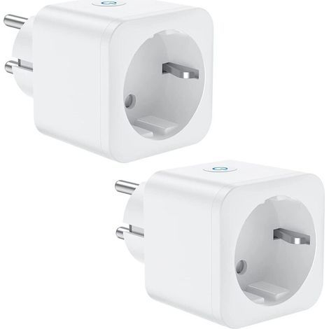 WiFi Connection Socket, 16A 3300W Smart Plug, Compatible with Alexa Google Home, with Voice Control and Remote Control, Timer Socket with Timer Function (2 Pack)