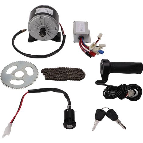 24V 250W DC-Elektromotor-Controller-Kit mit 55-Zahn-Ritzel und 146-gliedriger Kette für Minibikes, Elektroroller und Motorräder. (1/5)