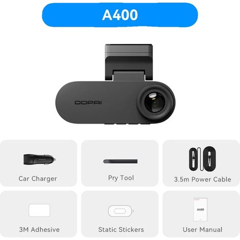 Dashcam, registrazione 4K Ultra HD, assistenza alla guida intelligente, A400, A400-b, Nessuno (1/2)