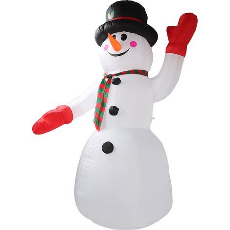 Fuß großer aufblasbarer Weihnachtsbaum-Schneemann für den Außenbereich, Gartendekoration mit EU-Stecker (220 V) (1/5)