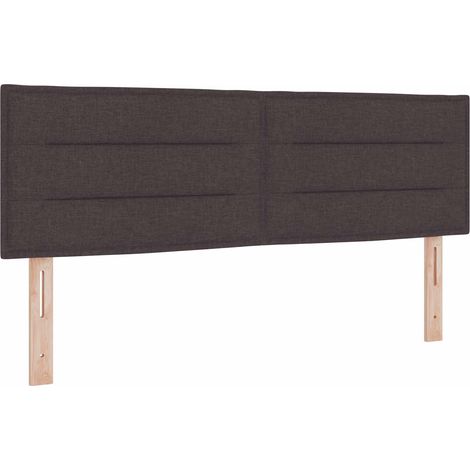 Maison Exclusive - Testiera LED con strisce LED Marrone Scuro 160 cm Tessuto (1/5)