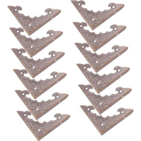 Lot de 30 protections d'angle métalliques vintage pour boîtes (1/5)
