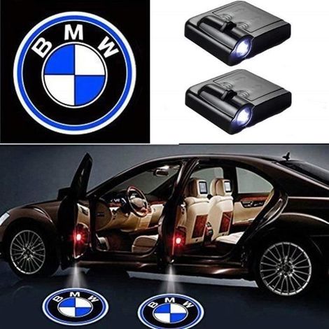 2 Pcs Porte De Voiture Sans Fil Led Bienvenue Laser Projecteur Logo Lumière Lampe Fantôme Ombre Lumière Logos (BMW) - (1/3)