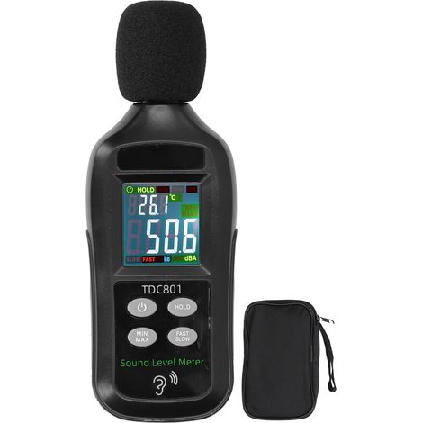 TDC801 Noise Decibel Tester LCD Display Digital Sound Level Meter Monitor 35dB-135dB
