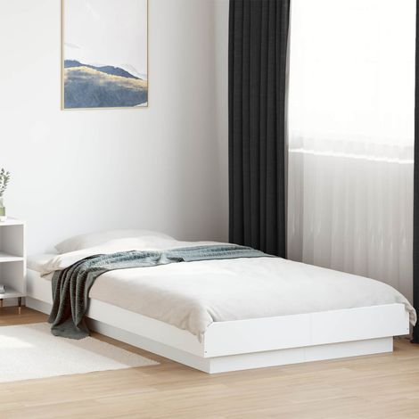 Cadre de lit LED blanc en bois d’ingénierie 80 x 200 cm - PANGIVO (1/5)