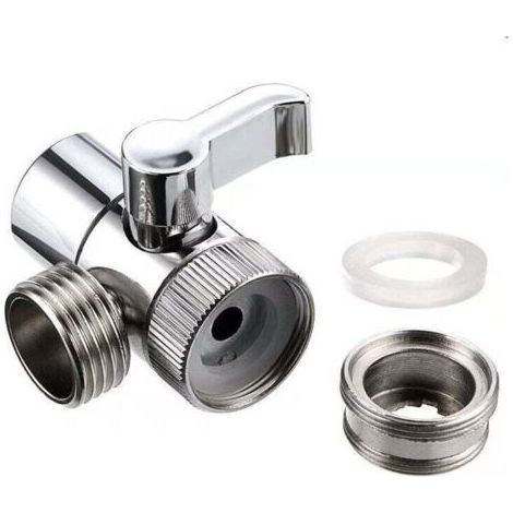 Componenti per soffione doccia, adattatore per doccia, deviatore, sistema doccia, rubinetto di ricambio per lavabo per cucina o bagno M22 x M24 (1/4)