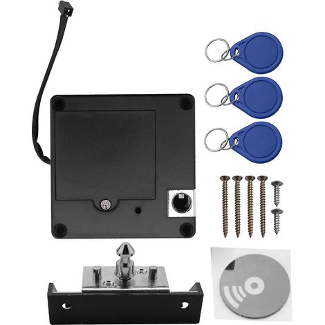 Serrure électronique RFID invisible pour armoire, serrures de porte de tiroir sans clé, casier à capteur (1/5)