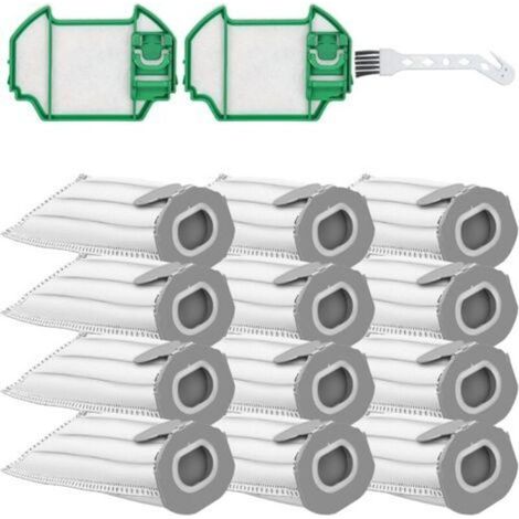 Lot de 12 Sacs en Microfibre compatibles pour Kobold VK7S VK7 FP7S FP7-12 Sacs Aspirateur + 2 Filtres Moteur (1/5)