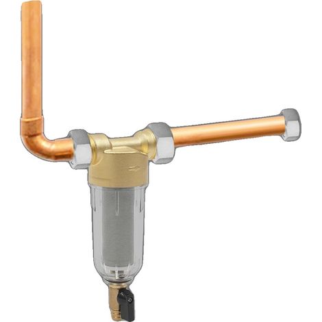 Filtre à eau, construction en acier inoxydable, élimination efficace des contaminants, Clair (1/2)