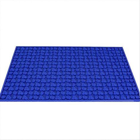 Tapis de bar 45 x 30 x 0,8 cm, antidérapant, en PVC, bleu foncé. (1/5)