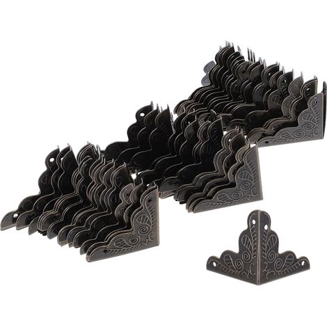 48 protège-coins décoratifs, bois, pour boîtes et menuiserie (1/5)