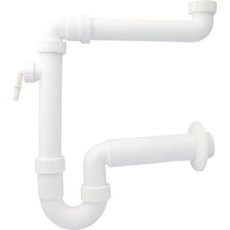 PP-Raumspar-Siphon 1¼" und 1½" mit Geräteanschluss DN 32 - DN 50