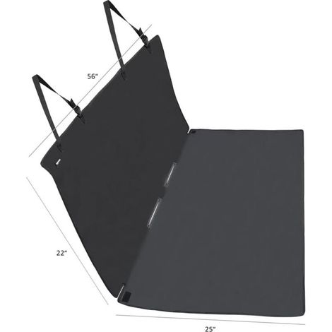 Coprisedile posteriore per animali domestici, modello a panca, 119 x 142 cm, nero (1/4)