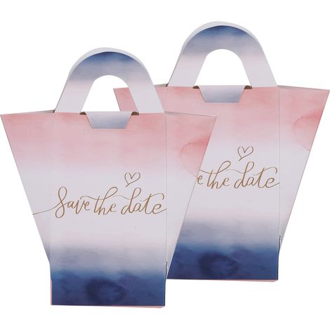 30 boîtes à bonbons à faire soi-même pour mariage, fiançailles, enterrement de vie de jeune fille, motif nuages bleus (1/5)
