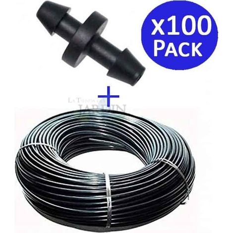 Flexibles Mikroröhrchen 4,5x6,5mm schwarz 200m  Inklusive 100 Mikroröhrchen-Verbindungen (1/5)