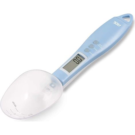 Cuillère doseuse ADE Eni graduée, jusqu'à 300 g, 25 cm, bleue (1/5)