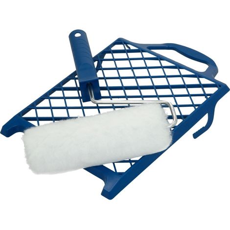 Ensemble rouleau de peinture latex 18 cm avec grille peinture
