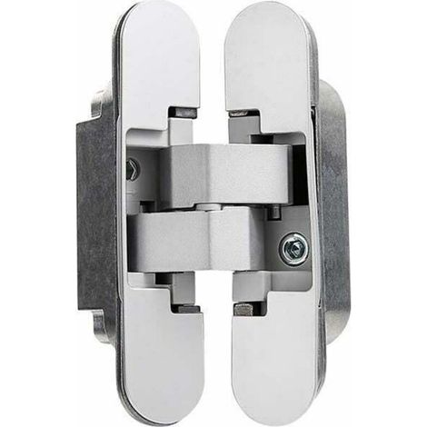 Cerniera a scomparsa per porte pesanti – Confezione da 2 – Portata 40 kg – Apertura 180° – Regolazione tridimensionale ±2,5 mm (1/4)