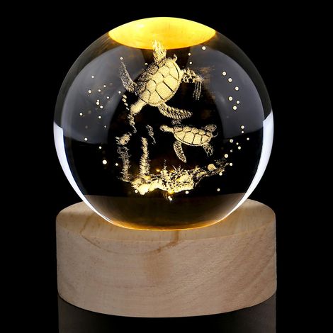 Boule en verre décorative tortue de 60 mm - Boule de cristal - Décoration - Cadeau pour les amoureux des animaux (1/5)