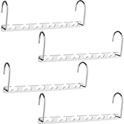 Cintre multifonctionnel peu encombrant, cintre magique en métal inoxydable pratique et durable, organisateur de cintres pour placard, armoire, suspen (1/5)