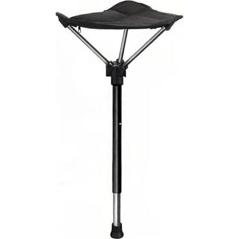 Équipement auxiliaire extérieur innovant, tabouret pliable et télescopique réglable, adapté à la chaise haute portable à un pied pour le camping et la marche, utile pour le camping en plein air. (1/5)