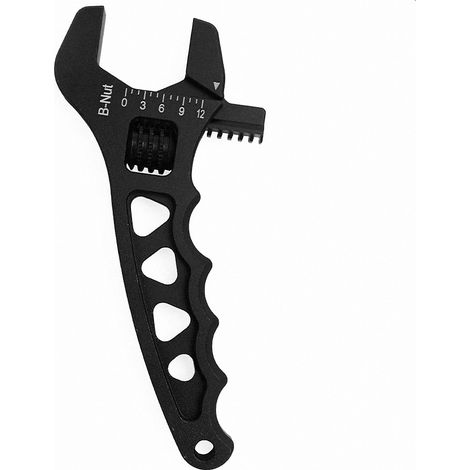 Adjustable aluminum wrench for car modification, AN3-AN12 oil pipe fitting wrench, red, blue, black - black (1/3)