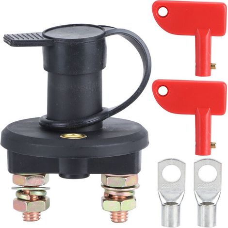 Isolateur de batterie, coupe-circuit, 300 A, vis M10 pour voiture, camion, bateau, quad, pièces intérieures (1/4)