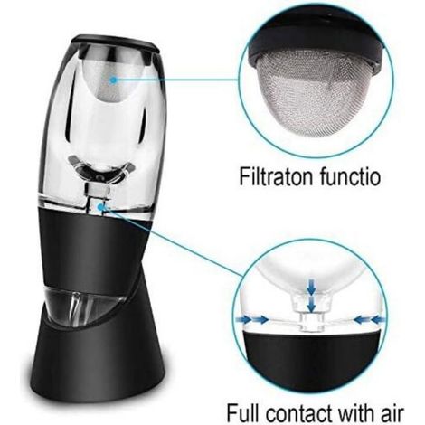 Aérateur à Vin - Carafe à Décantation Rapide avec Filtre Intégré - Pour Vin Rouge et Blanc - 1 Pièce (1/4)