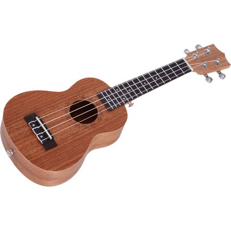Ukulélé Soprano Débutant 4 Cordes Nylon Accordables Jouet Éducatif Bois 53x17.5x6.2cm