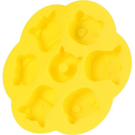 gelbe Silikonform mit Cartoon-Motiv zum Backen, für Kuchen, Schokolade, handgemachte Kekse und als Küchenutensil (1/5)