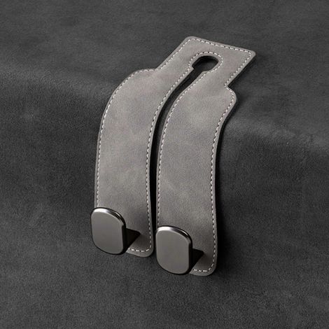 2-in-1 Universal-Kopfstützenhaken fürs Auto, Doppelclips für Handtaschen, Rucksäcke, Hängeaufbewahrung, Rücksitz-Organizer (1/5)