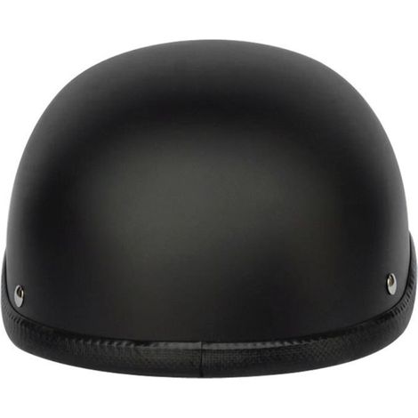 Demi-casque de moto style rétro, en ABS et coton, noir mat, pour motards (taille unique), lavable. (1/5)