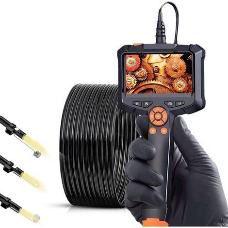 Nouveauté 2025 Caméra endoscopique Photos Videos autofocus Grand Angle 2MP 8 LEDs réglables écran 4,3 Pouces HD pour realiser Vos inspections industrielles Domestique ou mécanique (1/5)
