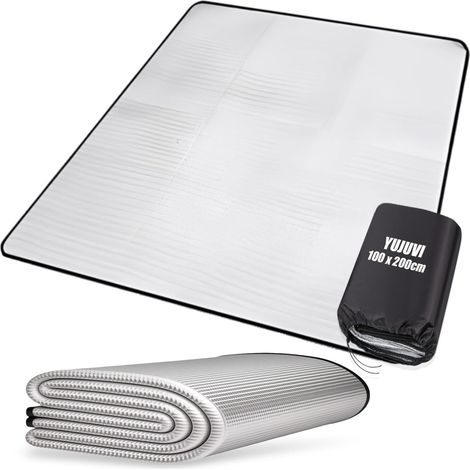 Camping-Isoliermatte, Camping-Bodenmatte, Schaumstoff-Campingbodenmatte, wasserdichte, faltbare, wärmeisolierende Aluminiummatte für Camping, Wandern, Reisen, Picknicks und Outdoor-Aktivitäten (1/5)