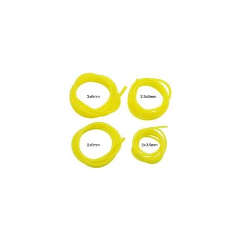 Set di 4 tubi per carburante, lunghi 1 metro, universali, trasparenti, di colore giallo, adatti per attrezzi da giardino, asciugacapelli, decespugliatori, motoseghe, accessori per tosaerba - Crezuo (1/4)