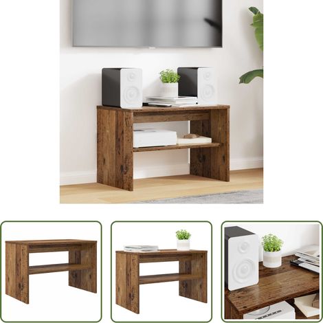 Rangement salon -  Meuble TV Bois ancien 60 x 35 x 40 cm Bois d'ingénierie (1/5)