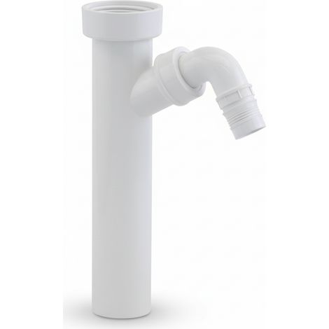 Canotto singolo lavatrice in polipropilene bianco h 200 mm Ø1 1/2 – Ø40 mm bampi si502792