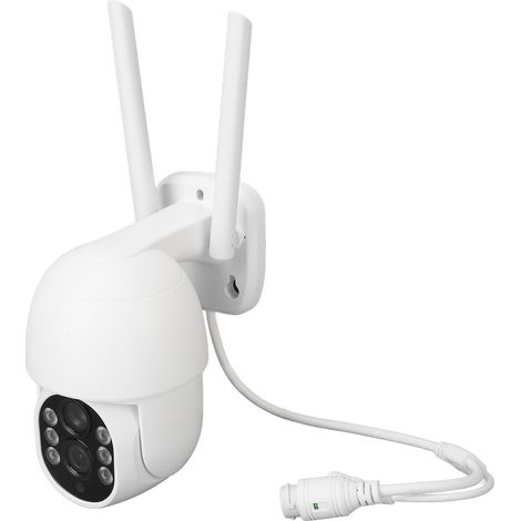 WLAN-Überwachungskamera für den Außenbereich mit 2 Objektiven, Zoom, PTZ-Funktion, 350p-Farbauflösung, 90°-Schwenkbereich, Nachtsicht, 1080p, 110–240 V, EU-Stecker (1/5)