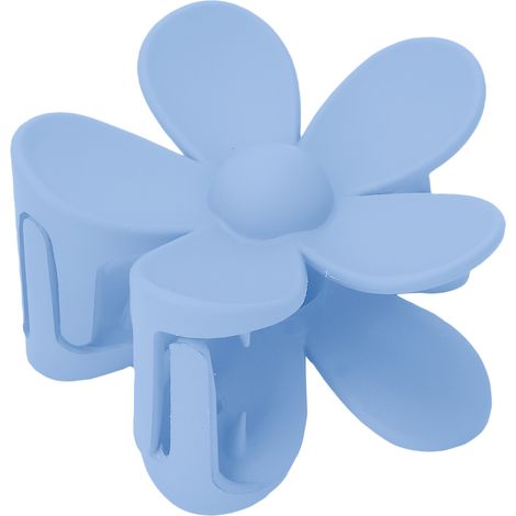 Épingle à cheveux fleur bleu clair, antidérapant, finition mate, accessoire coiffure pour femme et fille, cheveux épais, normaux ou fins, pince chic (1/5)