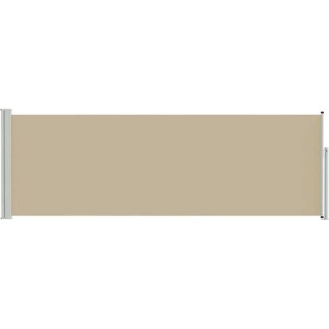 Store latéral rétractable beige 300 x 100 cm polyester - Store extérieur balcon terrasse jardin protection UV (1/5)