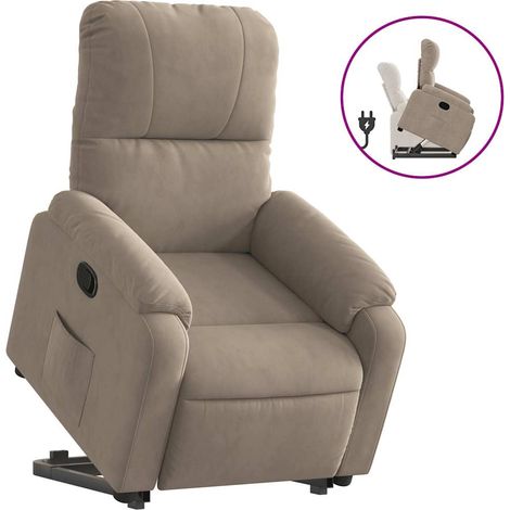 Fauteuil relax Fauteuil inclinable taupe tissu microfibre (1/5)