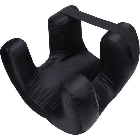 Oreiller de beauté visage en soie et mousse mémoire, rembourrage doux ergonomique pour sommeil sur le dos, noir (1/5)