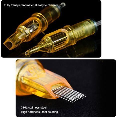 20 Aiguilles de Tatouage Stérilisées à Usage Unique en Acier Inoxydable - Lot de 20 Pièces (1/4)