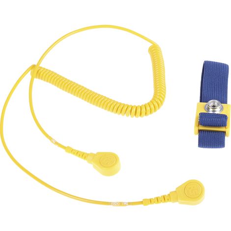 Bracelet de mise à la terre PSDE, longueur 1.8m, Tissu, 10mm, Spiralé ( Prix pour 1 )